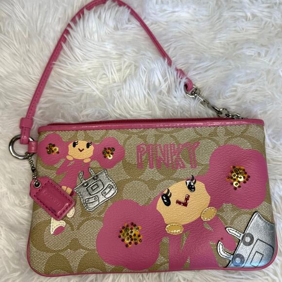 Coach Handbags - COACH Limit Edition Pinky Poppy Wristlet